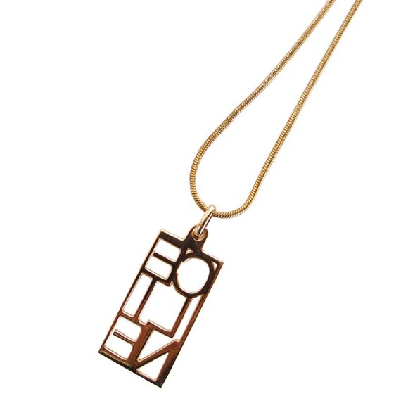 Auth CELINE Necklace Pink gold metal s0570a - Picture 3 of 8